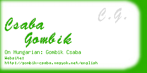 csaba gombik business card